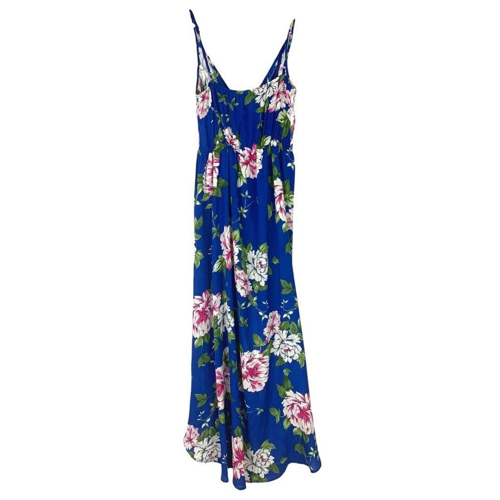 Medium as you wish Women's Floral Print Romper with Skirt Flowy Blue Pink